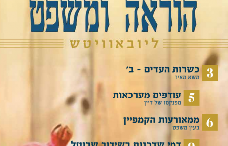 הוראה ומשפט – שבט תש"פ