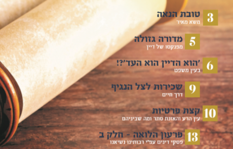 עלון הוראה ומשפט – סיון תש"פ