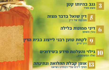 עלון הוראה ומשפט – תשרי תשפ"א